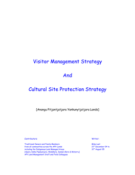 M Last Visitor Management Strategy 3-5-05