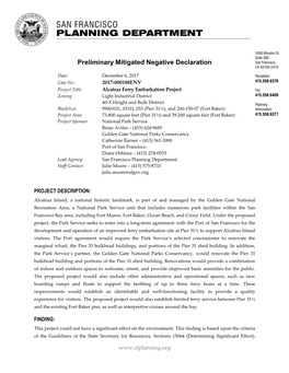 Preliminary Mitigated Negative Declaration