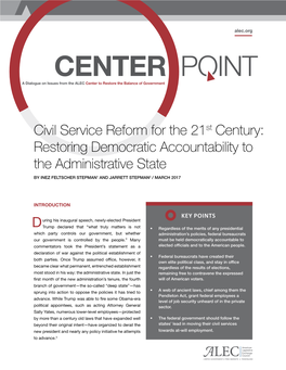 Civil Service Reform for the 21St Century