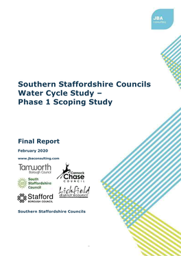 Southern Staffordshire Councils Water Cycle Study – Phase 1 Scoping Study