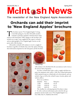 Orchards Can Add Their Imprint to 'New England Apples' Brochure