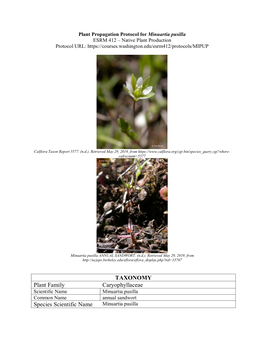 Draft Plant Propagation Protocol