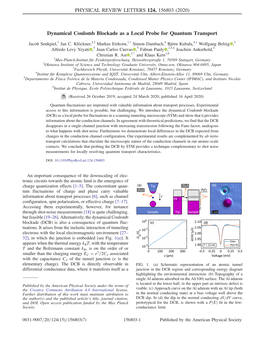 Dynamical Coulomb Blockade As a Local Probe for Quantum Transport
