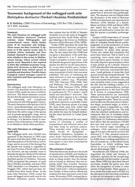 Taxonomic Background of the Redlegged Earth Mite Halotydeus