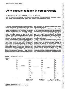 Joint Capsule Collagen in Osteoarthrosis