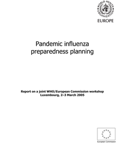 Pandemic Influenza Preparedness Planning