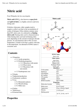 Nitric Acid - Wikipedia, the Free Encyclopedia