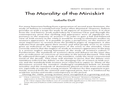 The Morality of the Miniskirt