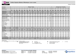 Wittenberge ÷ Lanz ÷ Lenzen Prignitzbus Gültig Ab 10.08.2020