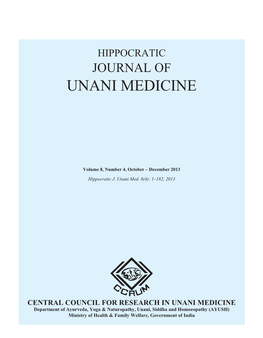 Hippocratic Journal of Unani Medicine