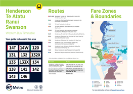 Routes Fare Zones & Boundaries Henderson Te Atatu Ranui Swanson