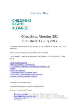 Oireachtas Monitor 251 Published