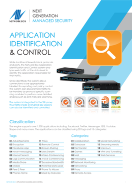 Application Identification and Control