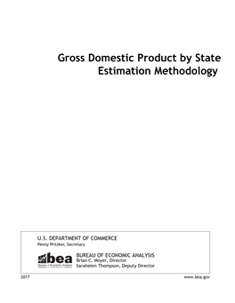Gross Domestic Product by State Estimation Methodology