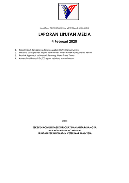 Tidak Import Dari Wilayah Terjejas Wabak H5N1; Harian Metro 2