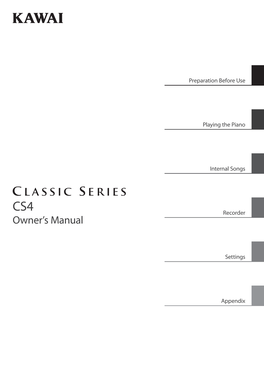 Kawai CS4 Owner's Manual (English) R101