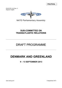 Draft Programme Denmark and Greenland