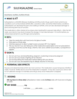 Learn About Sulfasalazine