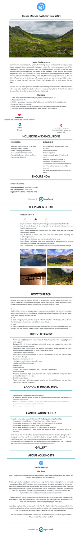 Tarsar Marsar Kashmir Trek 2021 INCLUSIONS and EXCLUSIONS BOOK NOW the PLAN in DETAIL HOW to REACH THINGS to CARRY ADDITIONAL IN