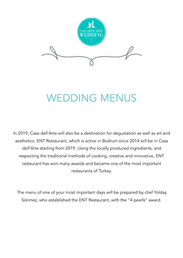 Wedding Menus