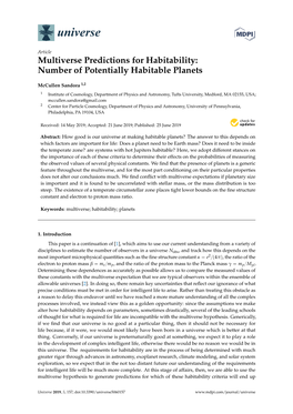 Number of Potentially Habitable Planets