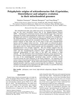 And Adaptive Evolution in Their Mitochondrial Genomes