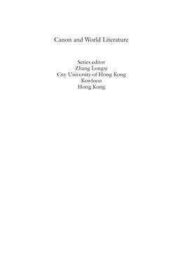 Canon and World Literature