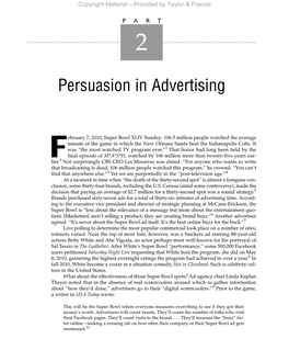 Persuasion in Advertising