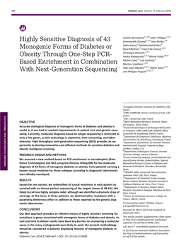 Highly Sensitive Diagnosis of 43 Monogenic Forms