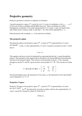 Projective Geometry