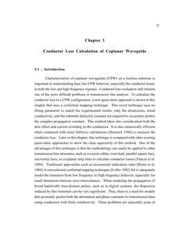 Chapter 3 Conductor Loss Calculation of Coplanar Waveguide