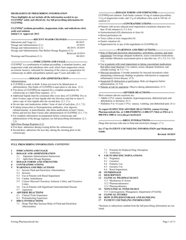 Full Prescribing Information for Solution (3) CLENPIQ