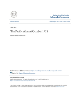 The Pacific Alumni October 1928