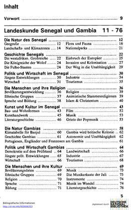 Inhalt Landeskunde Senegal Und Gambia