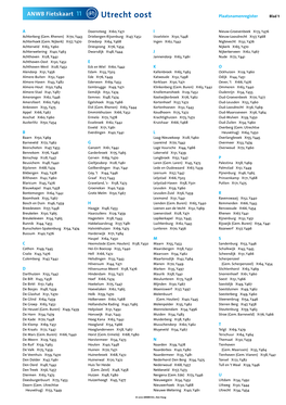 Utrecht Oost Plaatsnamenregister Blad 1