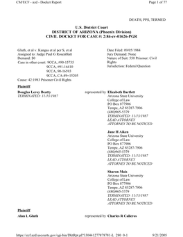 Gluth V. Arizona Department of Corrections