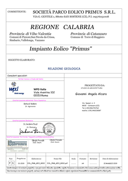 Relazione Geologica