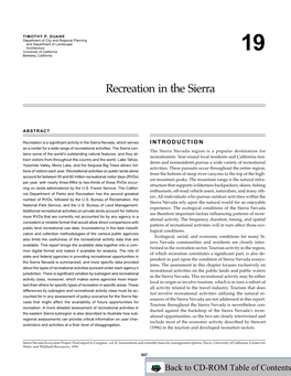 USGS DDS-43, Recreation in the Sierra