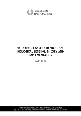 Matti Kaisti – Field-Effect Based Chemical and Biological