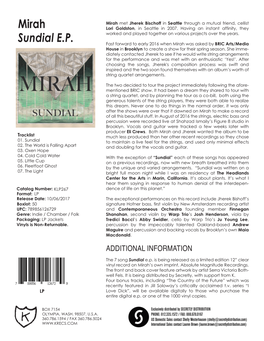 Mirah Sundial E.P