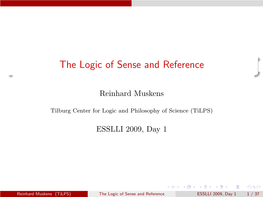 The Logic of Sense and Reference