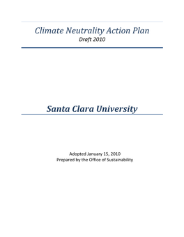 Climate Neutrality Action Plan Draft 2010