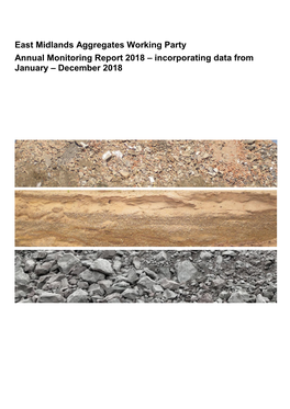 East Midlands Aggregates Working Party Annual Monitoring Report 2018