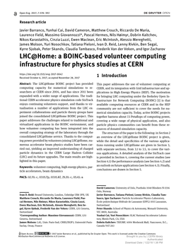 LHC@Home: a BOINC-Based Volunteer Computing