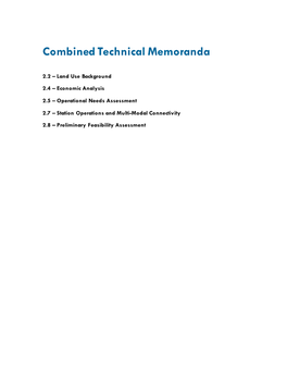 Combined Technical Memoranda