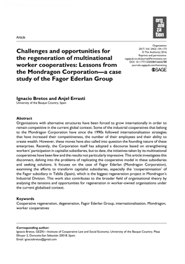 Challenges and Opportunities for the Regeneration of Multinational