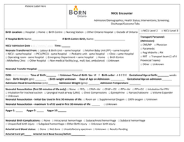 NICU Encounter