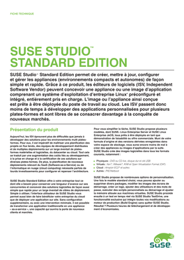 Suse Studio™ Standard Edition