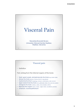 Visceral Pain