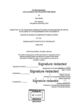 Signature Redacted Siqnature Redacted